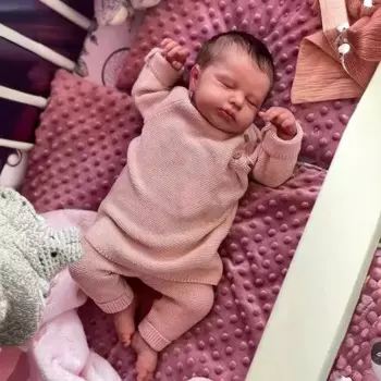 Кукла-младенец Loulou Reborn, уже окрашенная готовая Спящая кукла-младенец, размер 3D, кожа, видимые вены, коллекционная Художественная кукла