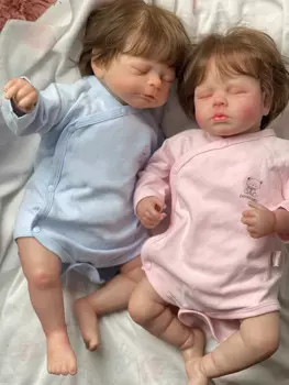 Кукла-младенец Reborn, 48 см, Loulou/mu, макияж, ручная работа, Реалистичная 3d-кожа, венис, муньеки для девочек