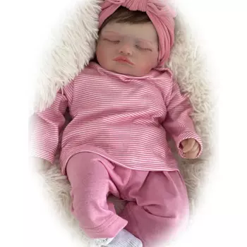 Кукла новорожденная Reborn Bebe Rosalie, 19 дюймов, спящий малыш, ручная роспись, Реалистичная 3d-кожа с видимыми венами