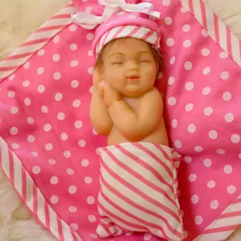 Кукла новорожденная силиконовая, 14 см