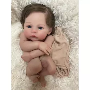 Кукла реборн, 19 дюймов, с полями и корнями волос, 3d-окрашенная кожа с видимыми венами, детали куклы-реборн