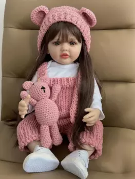 Кукла реборн BZDOLL, Реалистичная полностью силиконовая, 55 см, 22 дюйма