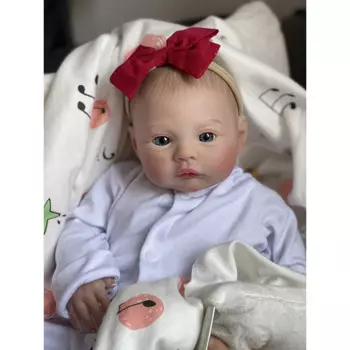 Кукла реборн хлопковая с голубыми глазами, 48 см