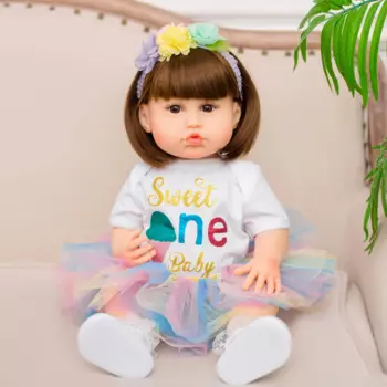 Кукла реборн силиконовая виниловая, 55 см