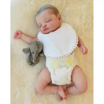 Кукла реборн спящий розалий, 45 см