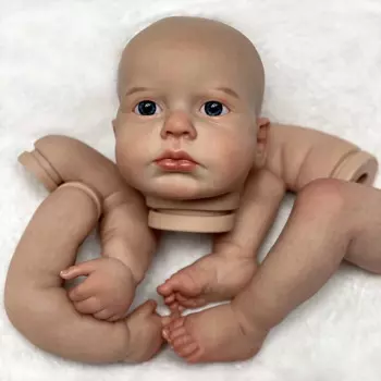 Кукла реборн уже окрашенная, 20 дюймов, Loulou бодрствование с окрашенными волосами и корнями ресниц, тканевая кукла в комплекте