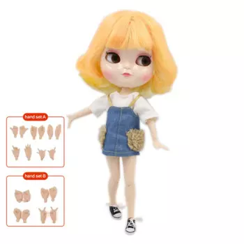 Кукла шарнирная ICY DBS Blyth BJD 1/6, 30 см, золотые короткие волосы, с набором рук AB, подарок для девочек. № BL288/0577