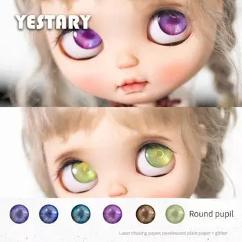 Кукла шарнирная YESTARY, 14 мм, глаза для игрушек, аксессуары для рукоделия «сделай сам», блестящие цветные стеклянные глаза, чип для девочек, подарки