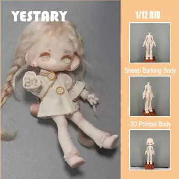 Кукла YESTARY BJD 1/12 из смолы, оригинальное Тело лая овечка без макияжа для кукол 1/6 1/12 Ob11, голова, модная шарнирная кукла для девочек