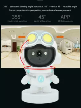 Кукольная робот Wi-Fi IP-камера с беспроводным монитором, 1080P, автоматическая камера видеонаблюдения HD для умного дома