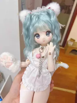 Кукольные волосы 1/3 BJD, серебристо-голубой мохеровый парик, бесплатная доставка
