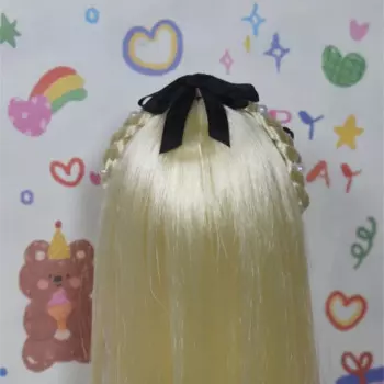 Кукольные волосы 1/4 1/6 BJD, золотой цвет, молочный шелк, прямой парик, челка, кудрявые, бесплатная доставка