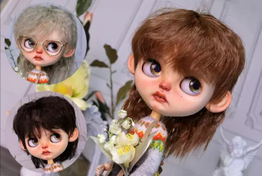Кукольные волосы Blythes, размер 1/6, модный и удобный мужской парик кофейного цвета