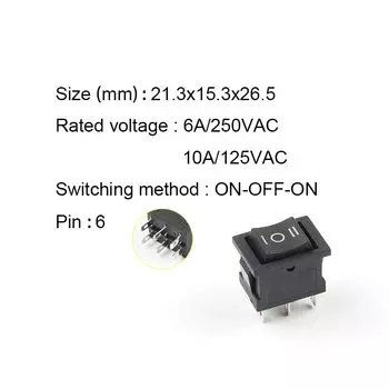 Кулисные переключатели CNNCKDL KCD2 черно-белые