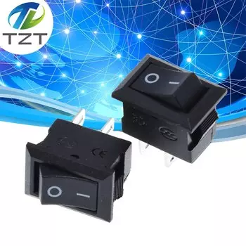 Кулисные переключатели TZT 10 шт., черные, 2PIN, 3A/250В