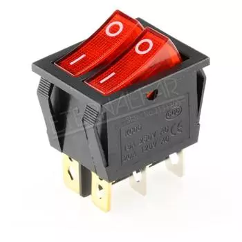 Кулисный переключатель ETERNALFAR 6 контактов красный