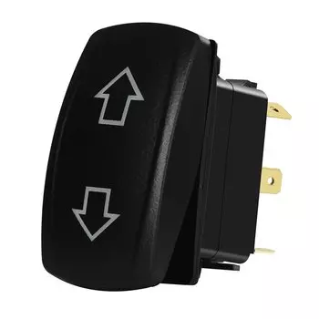 Кулисный переключатель полярности двигателя 12 В постоянного тока, 3-сторонний синий светодиод ВКЛ./ВЫКЛ., автоматическое руководство для автомобиля, лодки, прицепа, Джека, лебедки, подножки, управления