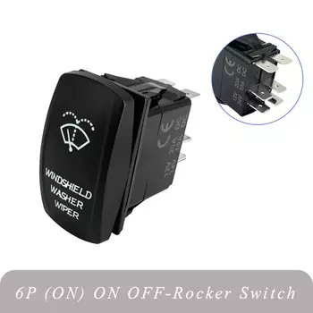 Кулисный переключатель стеклоочистителя 12 В 20 А, 3-позиционный DPDT (ВКЛ) ВКЛ. ВЫКЛ, автоматический мгновенный для автомобиля, лодки, прицепа, UTV, ATV RV