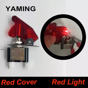 Кулисный переключатель, светодиодный автомобильный модификационный рычаг, кнопочный защитный чехол 12 В 20 А для гоночного автомобиля, тумблер управления ВКЛ-ВЫКЛ