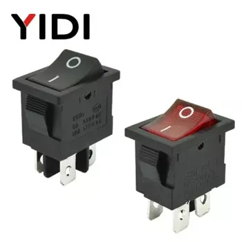 Кулисный переключатель YIDI KCD1-104 6A 220V красный