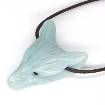 Кулон голова волка из камня Jin Shi Yuan