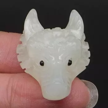 Кулон голова волка из камня Jin Shi Yuan