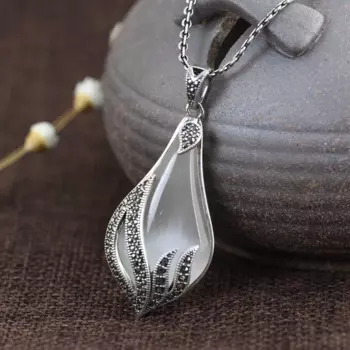 Кулон из серебра 925 пробы с тыквой FNJ