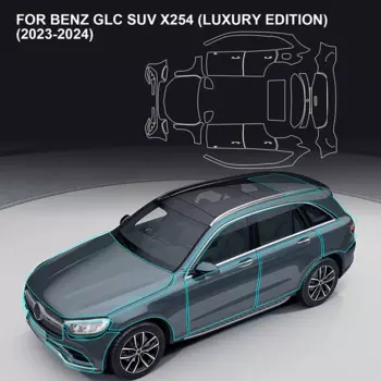 KUNGKIC Защитная пленка для краски автомобиля для Mercedes-Benz GLC X254 Роскошная основа X254 2023 2024 прозрачный бюстгальтер PPF Набор наклеек ТПУ царапины
