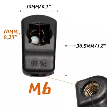 KUNSYOUKIM Газовые пружинные концевые фитинги M6/M8 черные