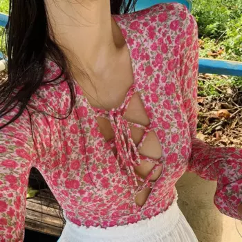 Купальник-бикини женский сплошной с V-образным вырезом