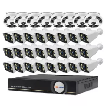 Купольная IP-камера видеонаблюдения, 32 канала, 4K, 8 МП