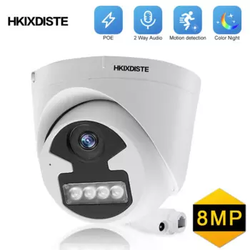 Купольная IP-камера видеонаблюдения Utral HD 4K, 8 Мп, с функцией ночного видения