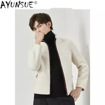 Куртка AYUNSUE Мужская, шерстяная, на молнии, LXR873, 2020