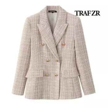 Куртка-Блейзер Женская в клетку, осенняя