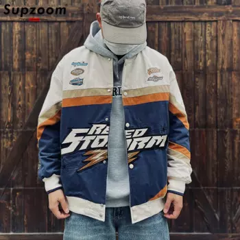 Куртка-бомбер мужская демисезонная с вышивкой, х/б