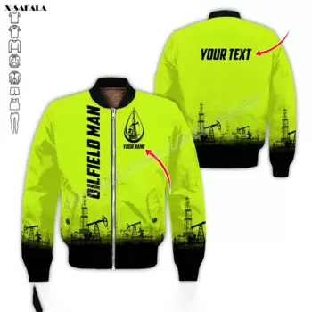 Куртка-бомбер мужская на молнии, с 3D-принтом