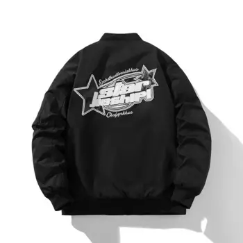 Куртка-бомбер мужская осенне-зимняя, в стиле хип-хоп