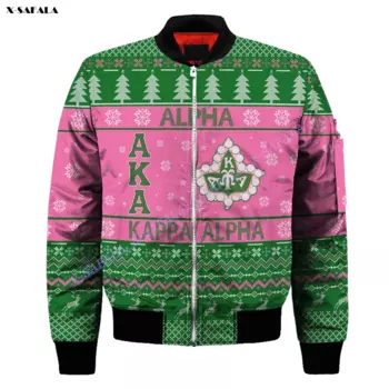 Куртка-бомбер мужская с 3D принтом, на молнии