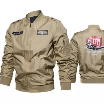 Куртка-бомбер мужская с вышивкой, 6XL, A636