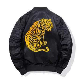Куртка-бомбер мужская теплая, с принтом тигра, 2022