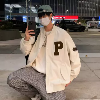 Куртка-бомбер мужская в стиле хип-хоп, с надписью