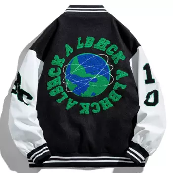 Куртка-бомбер Мужская/женская кожаная в стиле хип-хоп