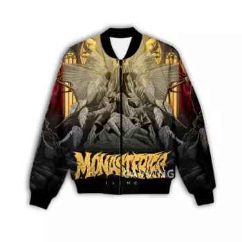 Куртка-бомбер Мужская/Женская на молнии с 3D-принтом