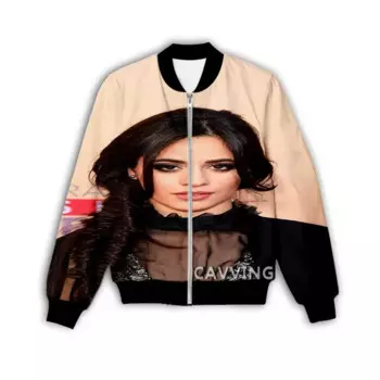 Куртка-бомбер Мужская/Женская с 3D-принтом, на молнии