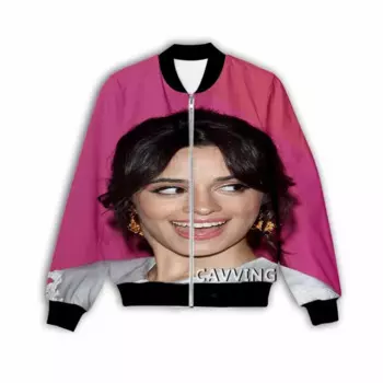 Куртка-бомбер Мужская/Женская с 3D-принтом, на молнии