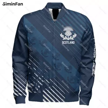 Куртка-бомбер мужская зимняя стеганая с 3D-принтом, х/б