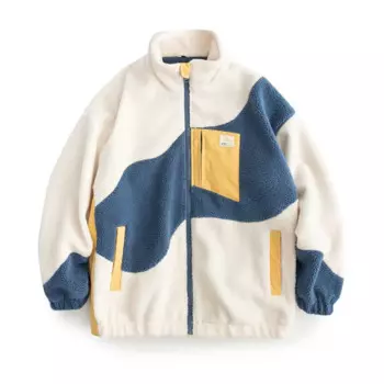 Куртка-бомбер зимняя из овечьей шерсти, унисекс