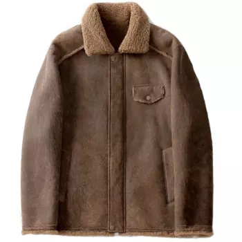 Куртка Denny & Дора мужская кожаная, коричневая