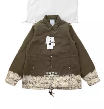 Куртка из хлопка VISVIM WMV COACHJKT serra19ss, окрашенная в грязь, ручной работы, с курткой для тренера