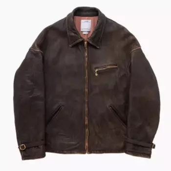 Куртка из овечьей шерсти VISVIM WMV UNO RIDERS JKT IT (FR VEG.LB)